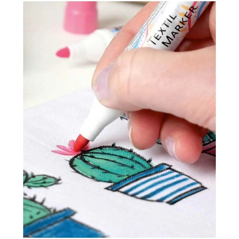 Pennarello Per Tessuti Javana Texi M&auml;x Glitter Argento - Punta 2-4mm - Lavabile Dopo Fissaggio - Kreul