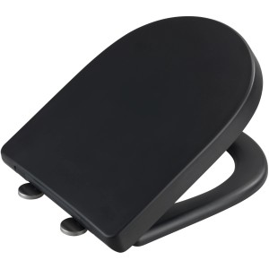 Sedile WC Wenko Exclusive n. 3 nero opaco con chiusura ammortizzata.