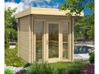 FinnTherm Gartensauna Lupoa-44 Naturbelassen 259 cm x 294 cm Wandstärke 44 mm FinnTherm Gartensauna Lupoa-44 Naturbelassen 259 cm x 294 cm Wandstärke 44 mm