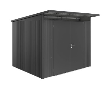 Biohort Metall-Gerätehaus AvantGarde A6 Dunkelgrau-Metallic BxT