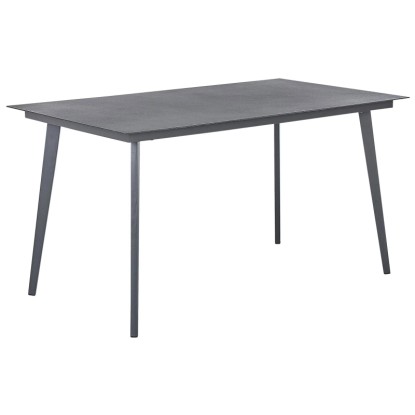 Beliani Table de jardin Mileto aluminium Gris