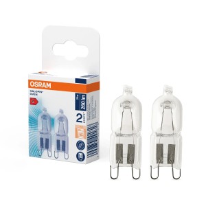 Osram Halogène G9, lot de 2, forme tubulaire, 25W, pour fours. Design compact.