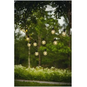 Guirlande lumineuse Star Trading Big Circus avec LED à filament blanc chaud en extérieur.