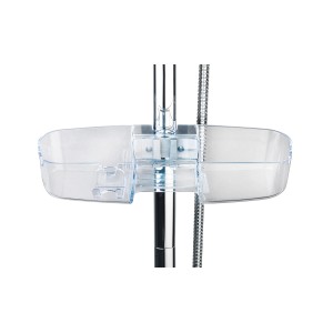 Wenko Duschstangencaddy Premium, transparent, aus Kunststoff, zur Montage an Duschstange.