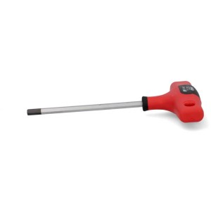 Schraubendreher mit T-Griff, Inbus, Ø 6 mm, Klinge 150 mm, rot-schwarzer Griff.