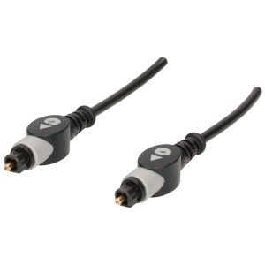 Cavo a fibra ottica Schwaiger, 3m, nero, per audio e video.