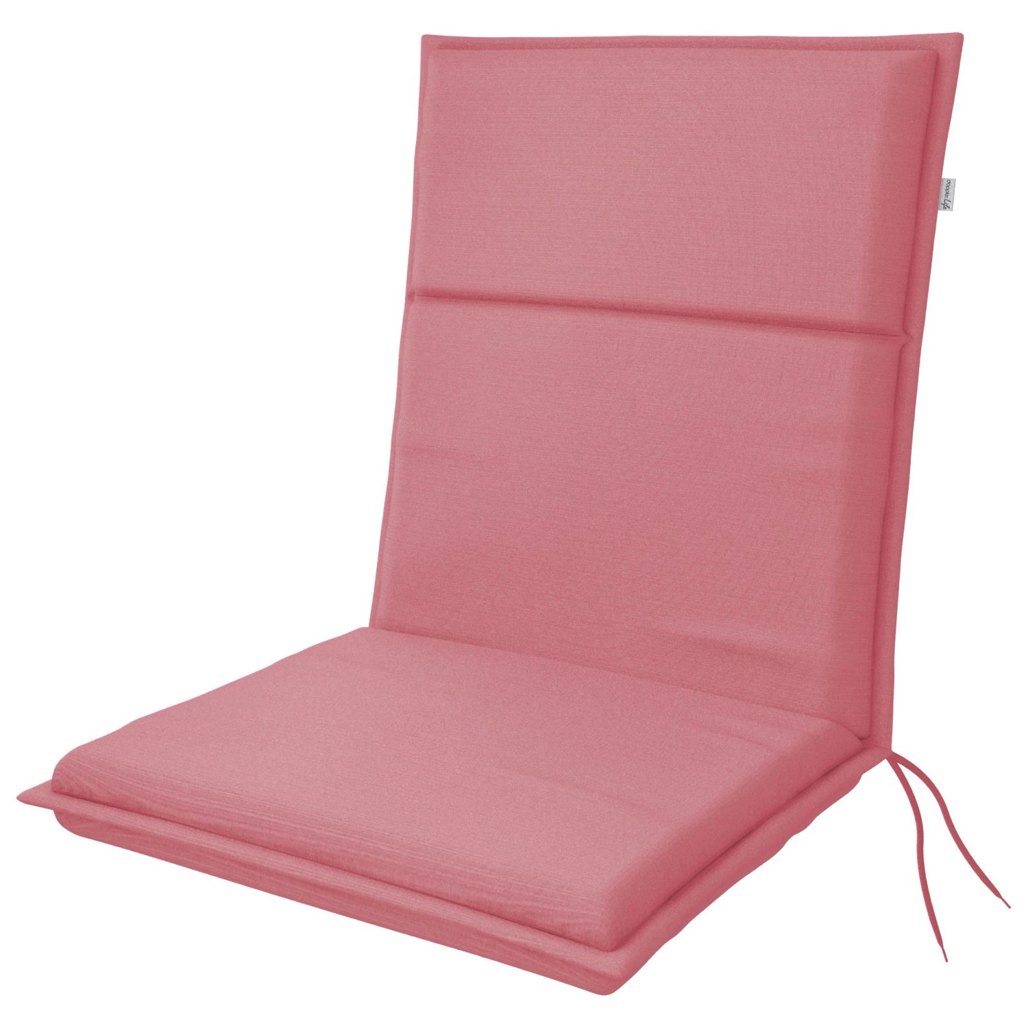 LILENO HOME Cuscino per sedia da giardino [set da 1 – schienale basso] a strisce verde chiaro – tinta unita verde chiaro – comodi cuscini per sedie da giardino – Cuscino per