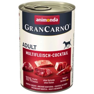 Gran Carno Adult Multifleisch-Cocktail, 400g Dose Hunde-Nassfutter.