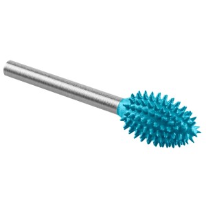 Fraise à râper Dremel Max 9953, en forme de flamme, turquoise, pour sculpture et enlèvement de matière.