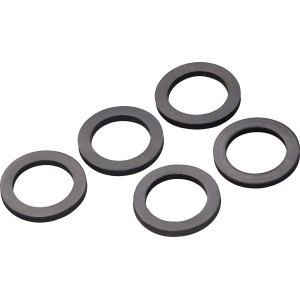 Set di 5 anelli di tenuta in gomma, 3 mm, Ø 21 mm x Ø 30 mm.