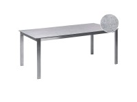 Beliani Gartentisch Cosoleto Sicherheitsglas Grau 180 x 90 cm