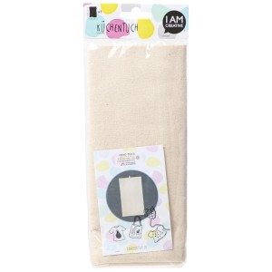 I Am Creative torchon de cuisine en coton naturel, 50x85 cm, pour peindre, broder et imprimer.
