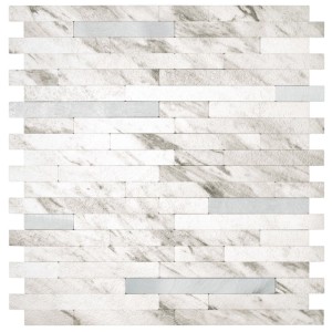 D-c-fix Wandfliese Premium Metal Marble, selbstklebend, weiß-grau, für Wanddekoration.
