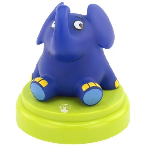 Luce notturna LED Ansmann blu a forma di elefante per la cameretta dei bambini.