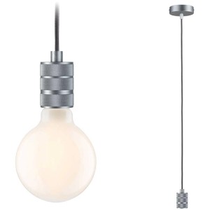 Lampada a sospensione Paulmann Neordic Tilla, grigio-alluminio, con attacco E27 e cavo tessile.