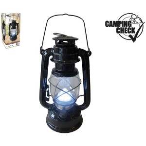 Lanterna da campeggio a LED nera, dimmerabile con manico. Ideale per outdoor e campeggio.