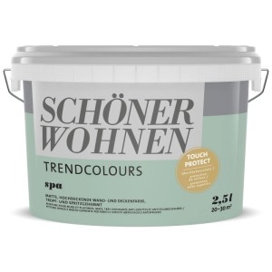 Schöner Wohnen pittura murale Trendfarben Spa, 2,5 l, opaca, pittura cremosa per interni.