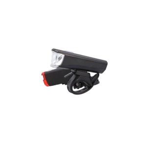 Kit d'éclairage à piles LED Fischer 20 Lux avec feux avant et arrière pour vélos.