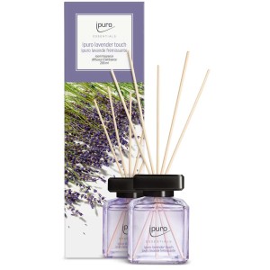 Ipuro Raumduft Essentials Lavender Touch, 200 ml, mit Lavendel und Duftstäbchen.
