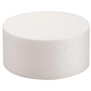 Disque en polystyrène blanc, 15x7 cm, idéal pour le bricolage et la décoration.