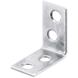 Staffa angolare per sedia in acciaio zincato, 25x14x25mm, con fori per viti, per mobili e hobby, set da 12.
