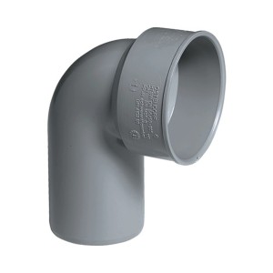 Coude HT Marley 90° DN 50/50, angle de siphon pour tuyaux d'évacuation domestiques.