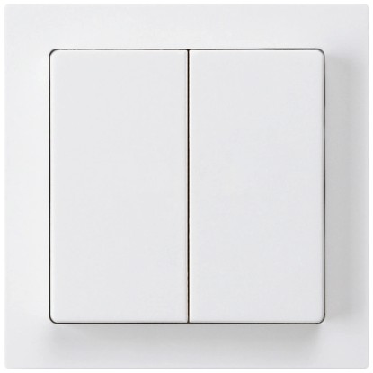 Hager Doppel-Druckschalter Kallysto Weiss Schema 3+3