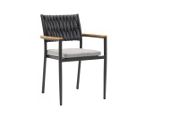 Acamp Stapelsessel Lyon Aluminium Anthrazit 84 x 62 x 56 cm