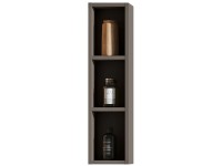 Hängeschrank Opera mit offenen Fächern Kohlegrau matt (HxBxT) 80 x 20 x 17 cm