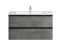 Waschtisch Mineralmarmor Weiss (HxBxT) 13,5 x 90 x 46 cm