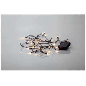 Guirlande lumineuse LED Star Trading avec 40 LED blanc chaud et batterie. Idéale pour un éclairage extérieur d'ambiance.