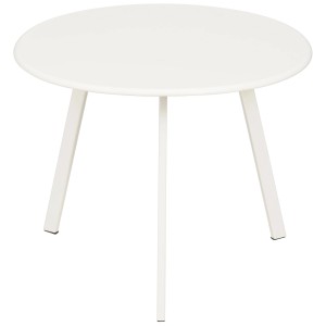 Tavolino da esterno bianco Mica Decorations Seatle, Ø 38 cm, tavolo da giardino per balcone e patio.