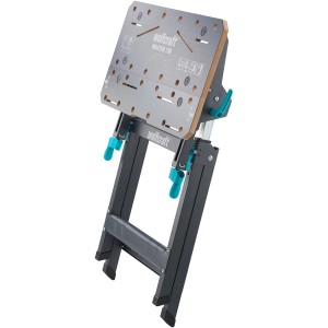 Wolfcraft Master 750 Ergo banco di serraggio e da lavoro, piegato. Banco da lavoro con sistema di serraggio rapido e telaio in tubolare d'acciaio.