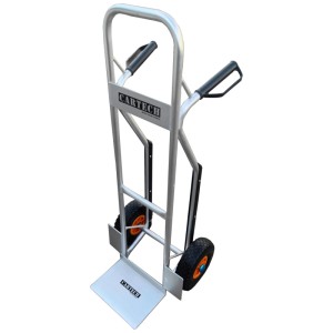 Carrello Cartech in alluminio, portata 200 kg, ideale per traslochi e trasporti.