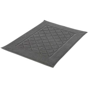 Tapis de bain Kleine Wolke Bridge en coton gris foncé, 50x70 cm.