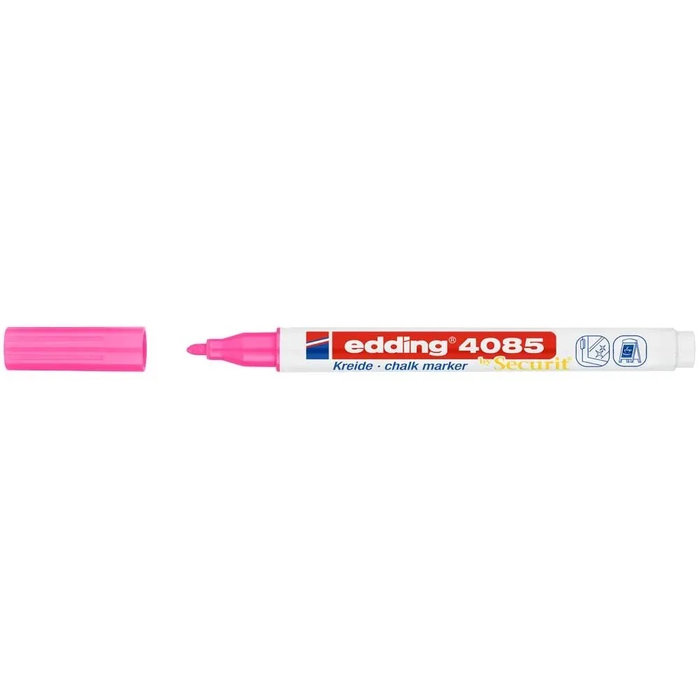 Edding 4090 Kreidemarker Neonpink – Für Fenster, Tafeln, Glas, Feucht Abwischbar