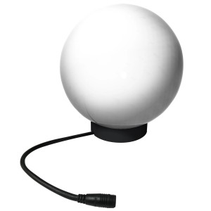 Lampada a sfera alogena da giardino Easy Connect bianca (Ø 25cm) per sistemi di illuminazione esterna.
