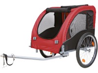 Trixie Fahrrad-Anhänger L: 75 cm x 86 cm x 80 (145) cm Schwarz-Rot