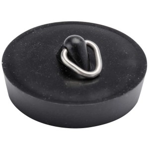 Tappo di scarico nero Wenko (Ø 45,5 mm) per lavabo.
