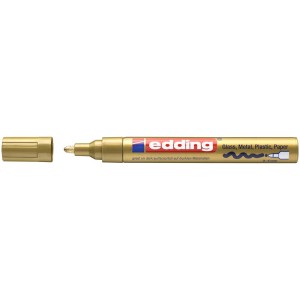 Marqueur peinture or Edding 750 (2-4 mm) avec capuchon retiré.
