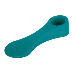 Cale-porte Dooneo pétrole : butée de porte en PVC avec surface antidérapante.