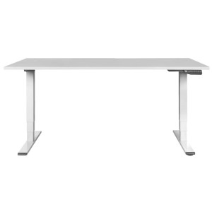 Contini Bürotisch höhenverstellbar Grau Weiss 64,5 - 130 x 180 x 80 cm
