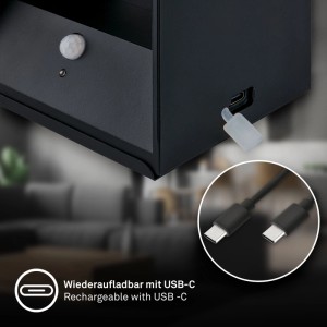 Briloner® Wandleuchte Borra Schwarz (HxBxT) 10,5 x 8 x 10 cm / 1,5 W / 100 lm