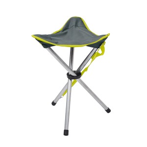 Sgabello pieghevole a treppiede in tubo d'acciaio Happy People per campeggio e outdoor.