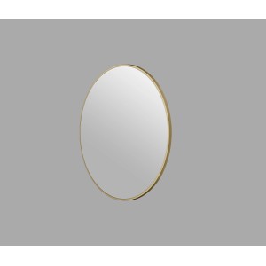 Specchio di design rotondo DSK Picasso, Ø 50 cm, con cornice dorata.