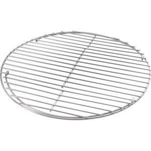 Grille de barbecue ronde en acier inoxydable, diamètre 55 cm, pour barbecues à gaz, à charbon et électriques.