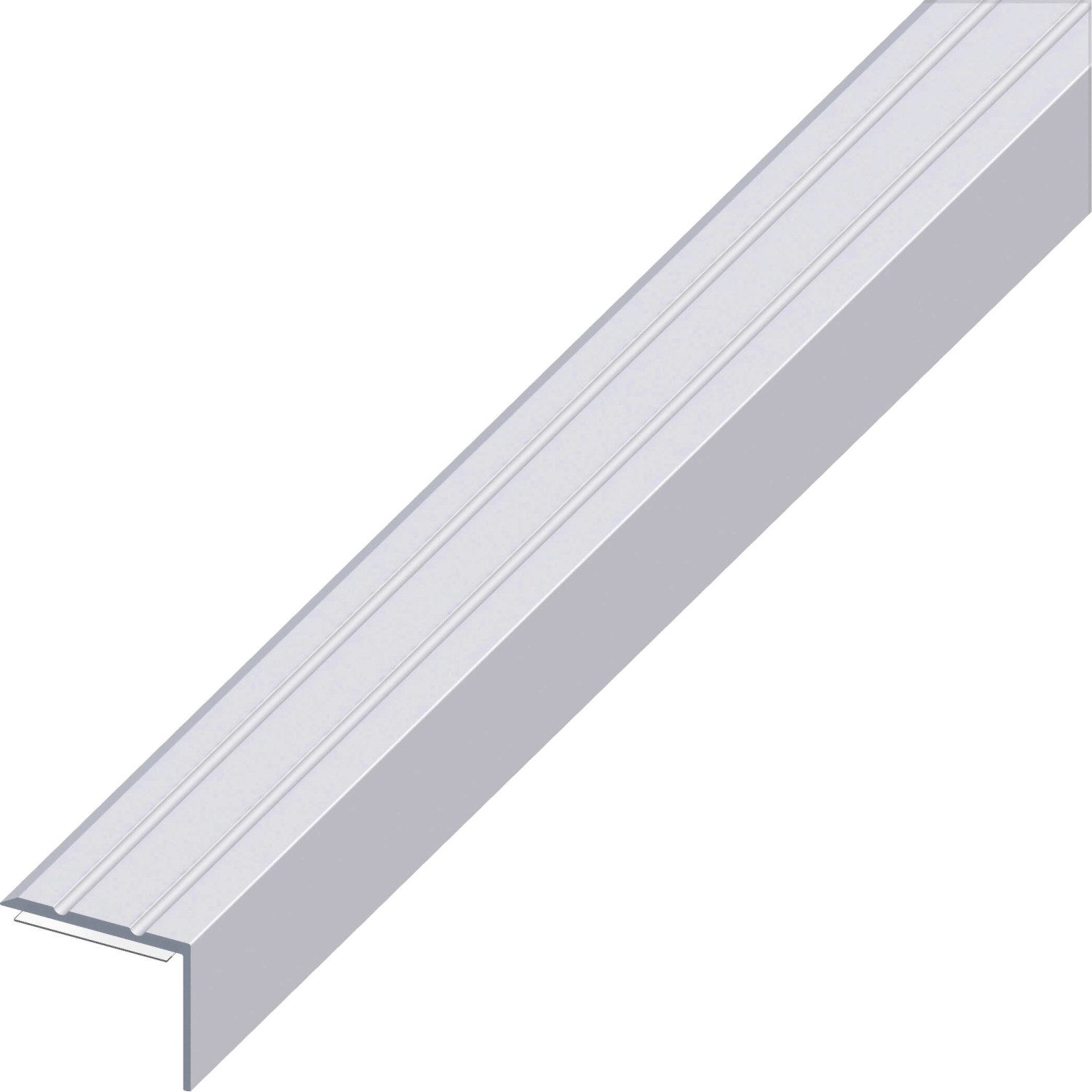 Winkel-Abschlussprofil selbstklebend Aluminium Silber 0,8 x 2,5 x 100 cm
