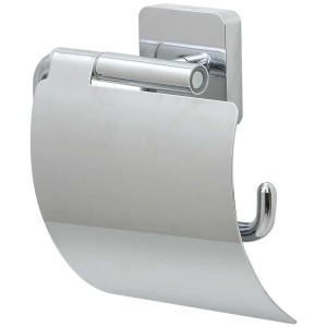 Porta carta igienica Tiger Onu con coperchio, acciaio inox cromato