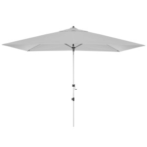 Ombrellone da mercato rettangolare Doppler Expert grigio 200x300 cm con funzione di inclinazione.