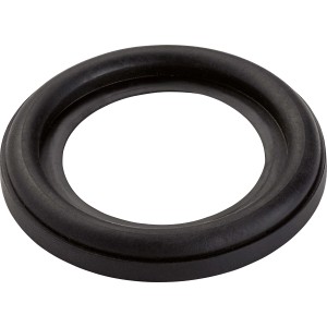 Guarnizione in gomma nera per troppo pieno vasca, Ø 70 mm, per installazione sanitaria.